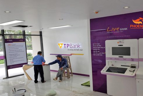 Sơn bả thạch cao ATM Tiên Phong Bank Ocenpark